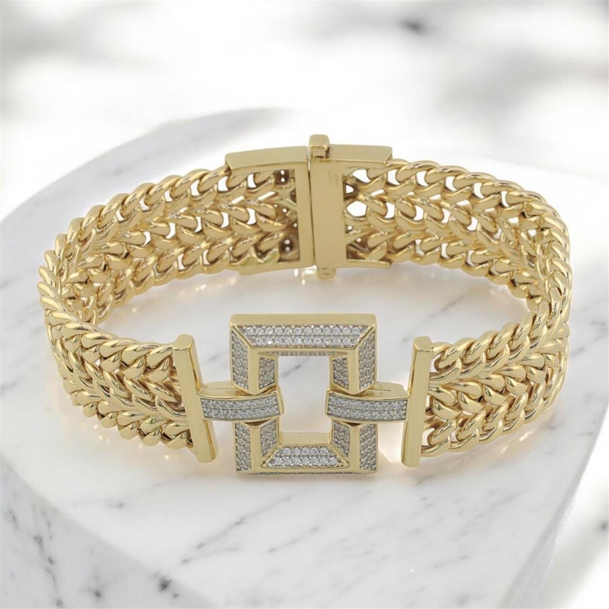 14 Ayar Altın Tasarım Bileklik  -  0179263