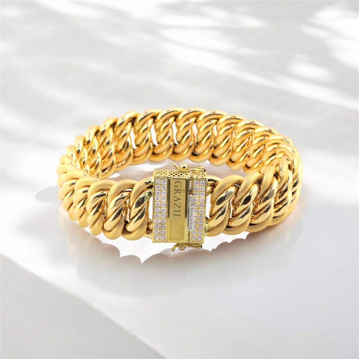 14 Ayar Altın Tasarım Bileklik  -  0180602