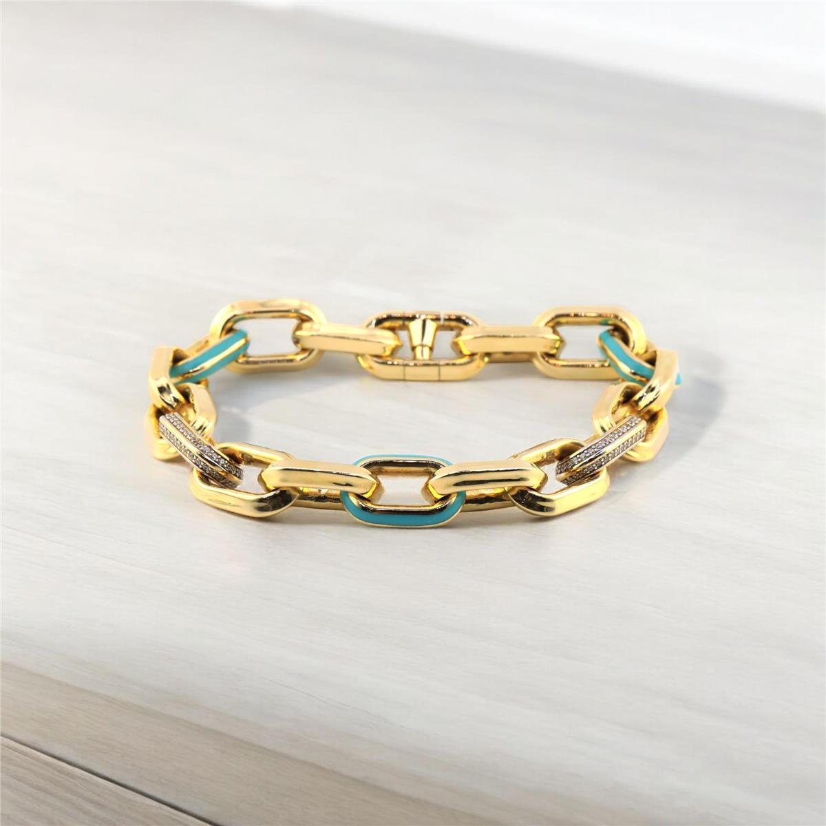 14 Ayar Altın Tasarım Bileklik  -  0180649