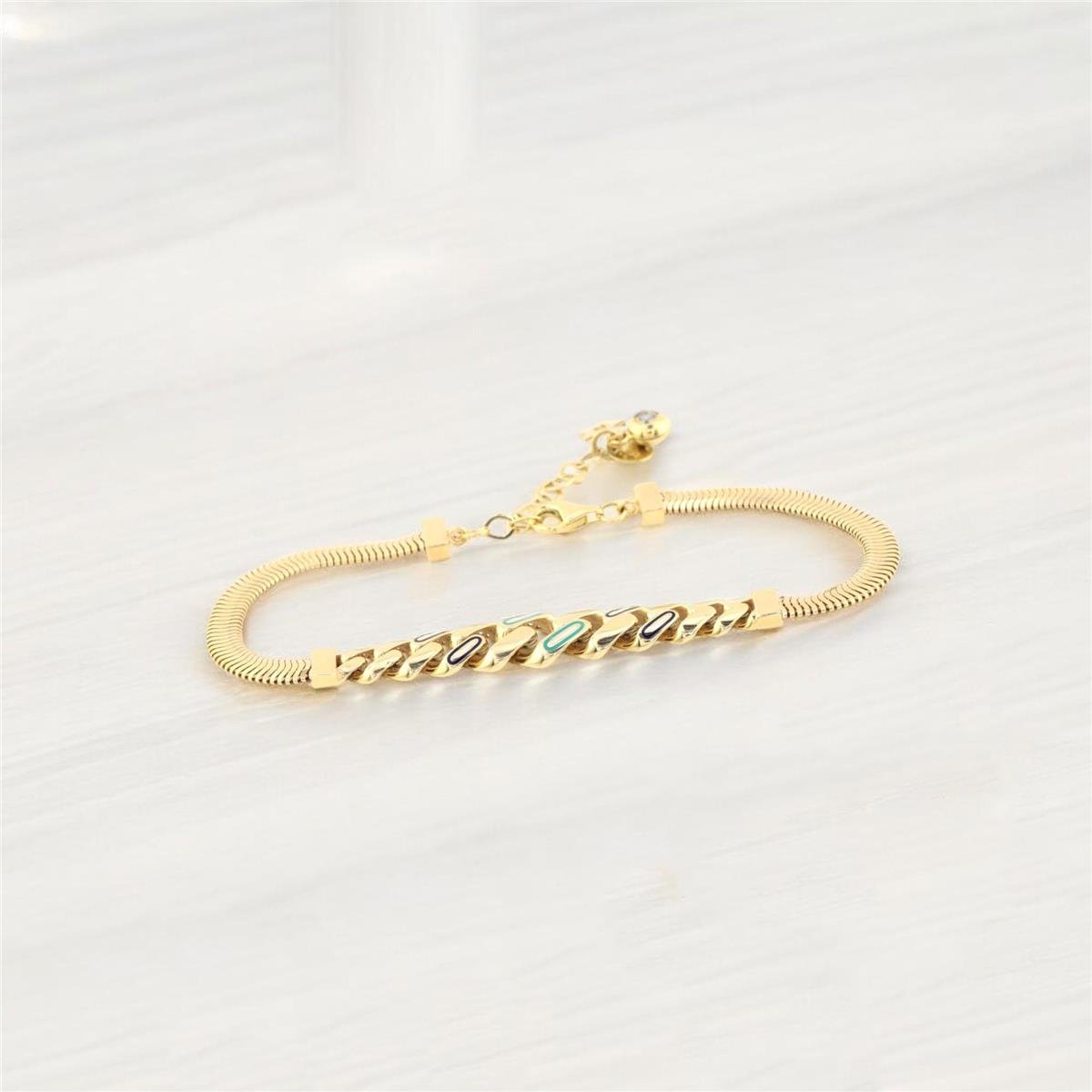 14 Ayar Altın Tasarım Bileklik  -  0180880