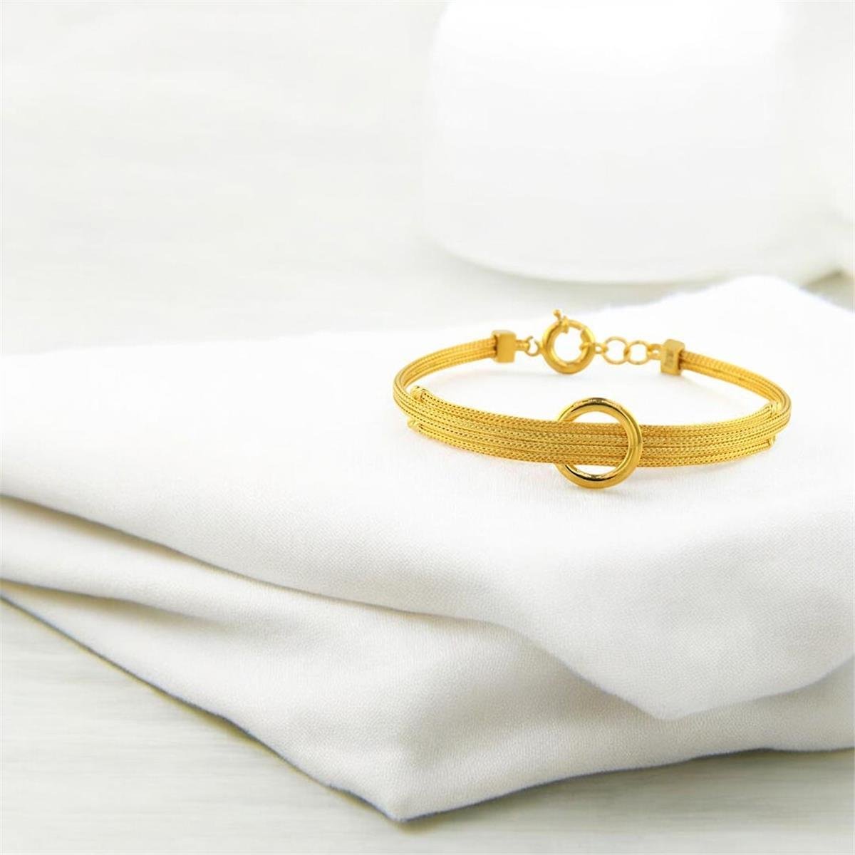 14 Ayar Altın Tasarım Bileklik  -  0187923