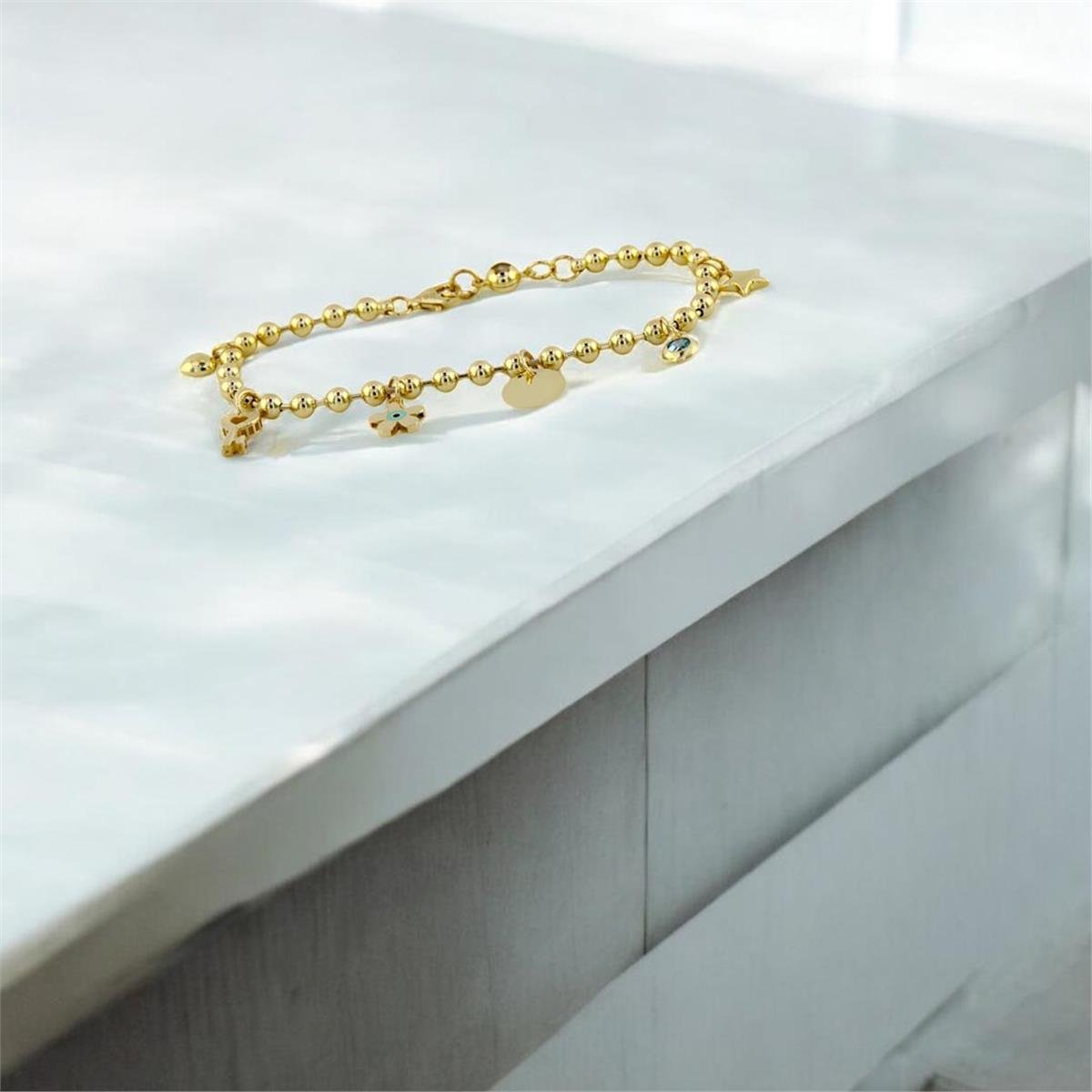 14 Ayar Altın Tasarım Bileklik  -  0188010