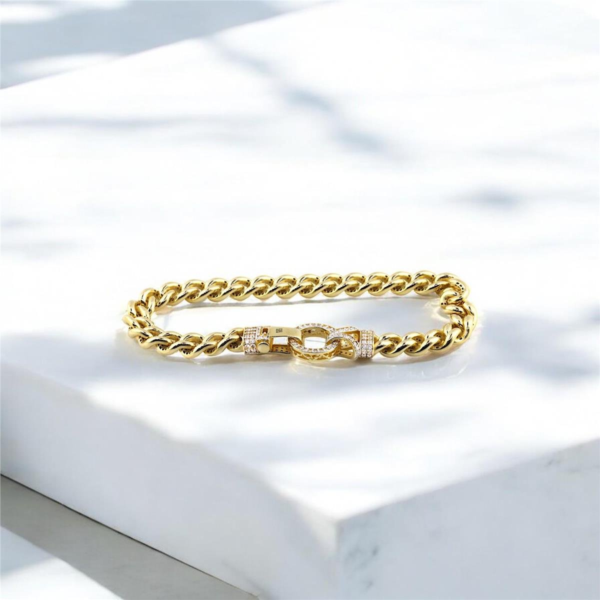 14 Ayar Altın Tasarım Bileklik  -  0189393