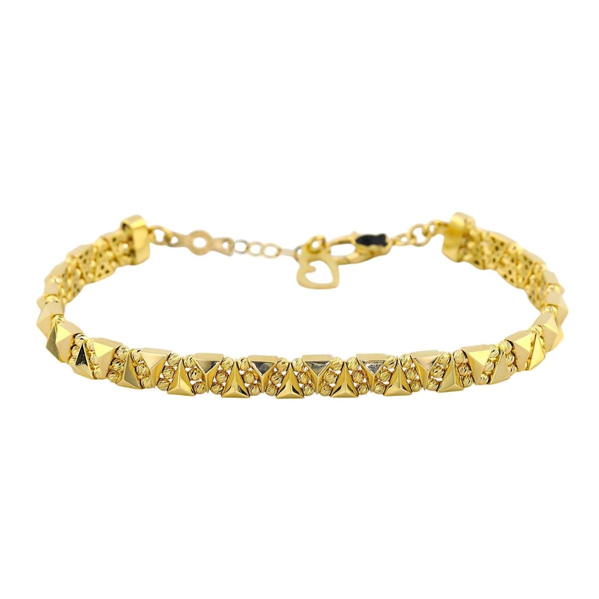 14 Ayar Altın Tasarım Bileklik  -  0192575