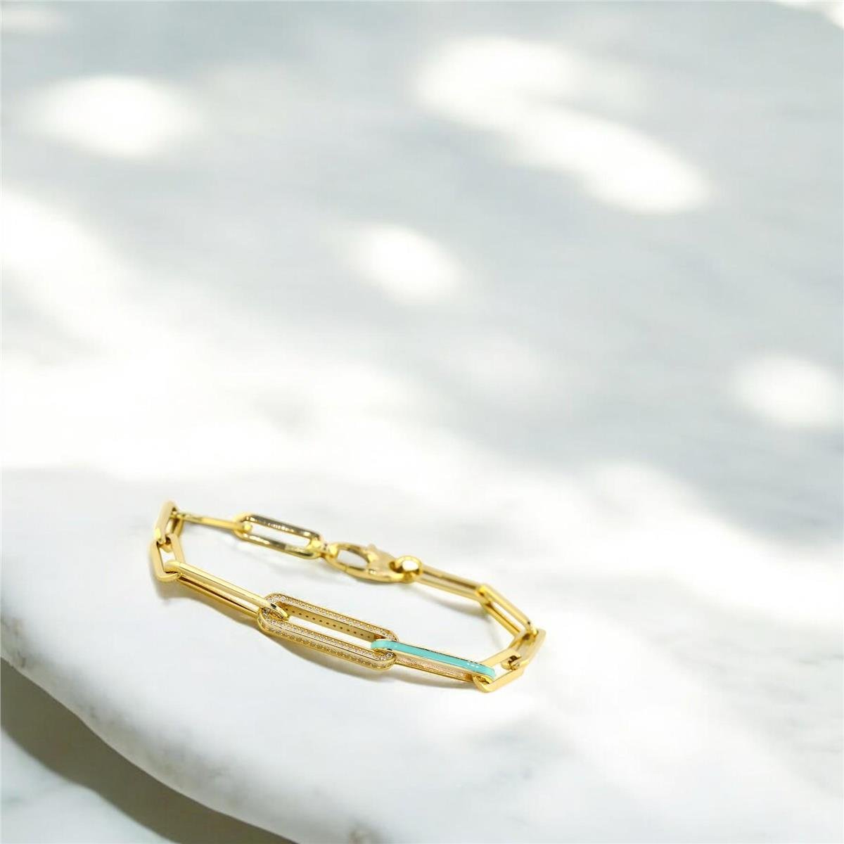 14 Ayar Altın Tasarım Bileklik  -  0192578