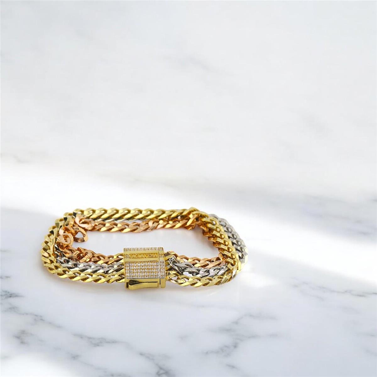 14 Ayar Altın Tasarım Bileklik  -  0192635