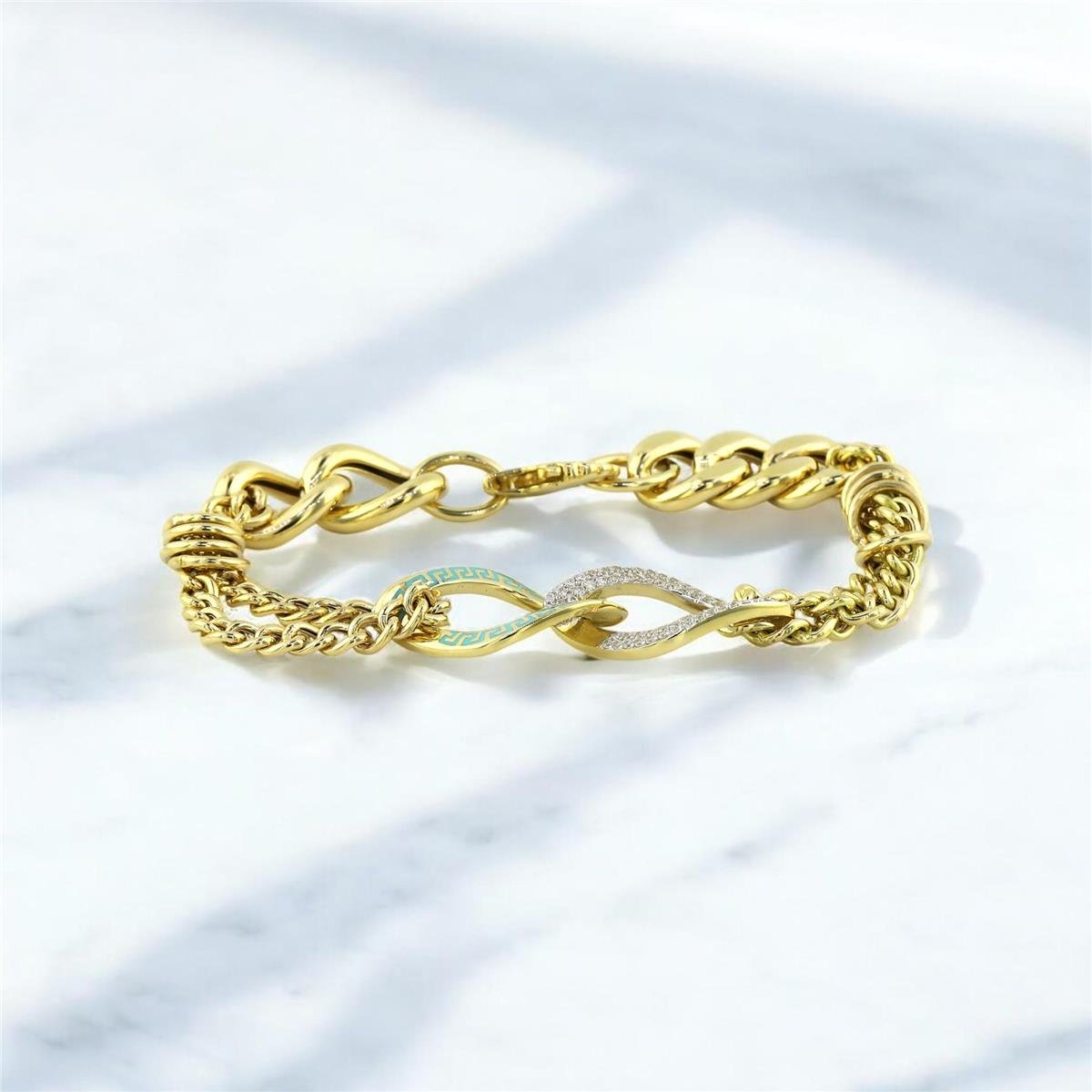 14 Ayar Altın Tasarım Bileklik  -  0193055