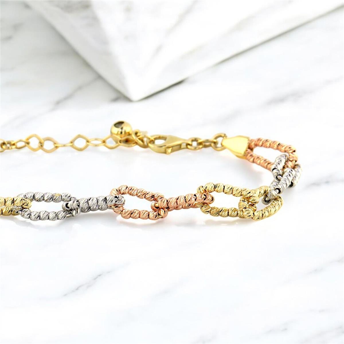 14 Ayar Altın Tasarım Bileklik  -  0193544