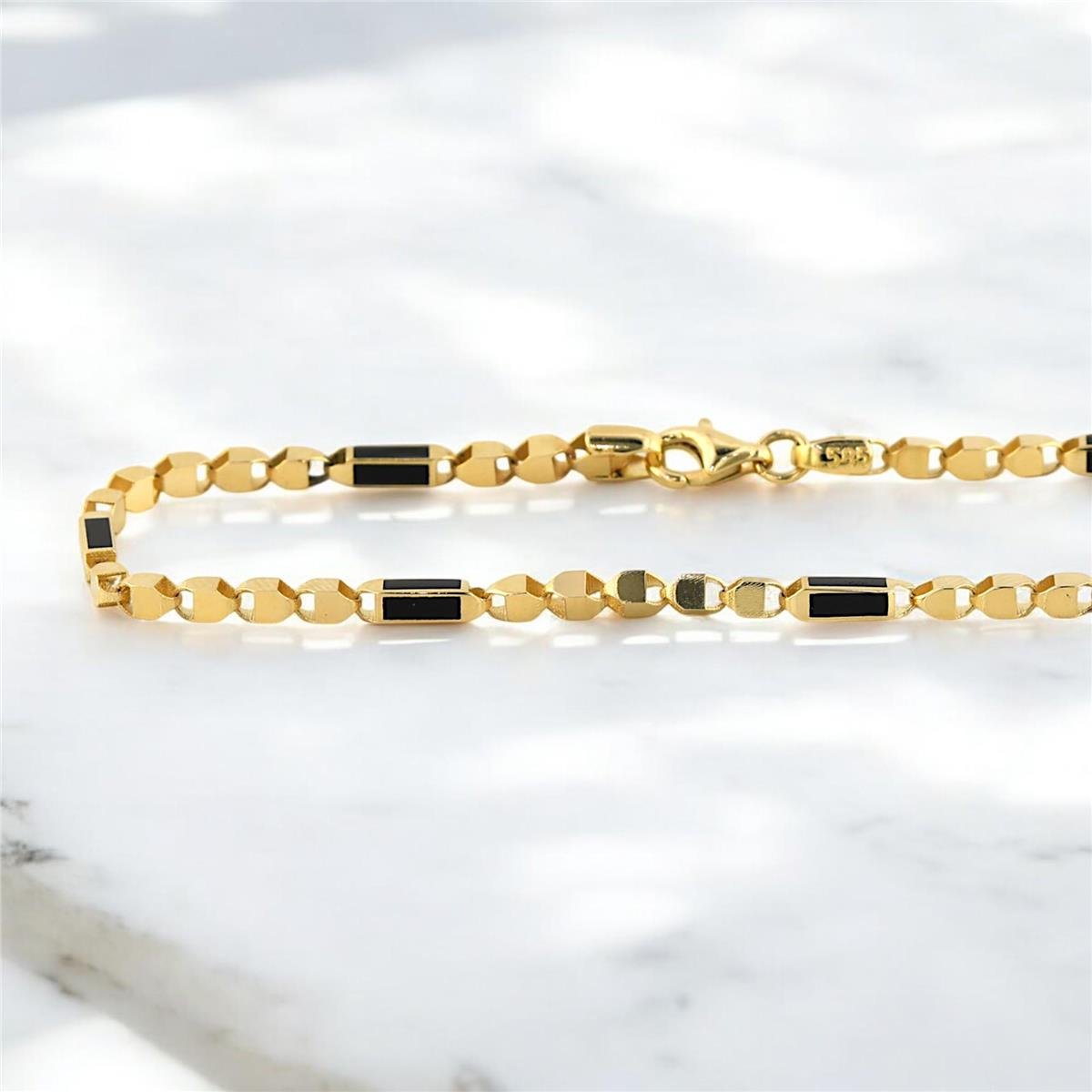 14 Ayar Altın Tasarım Bileklik  -  0193548