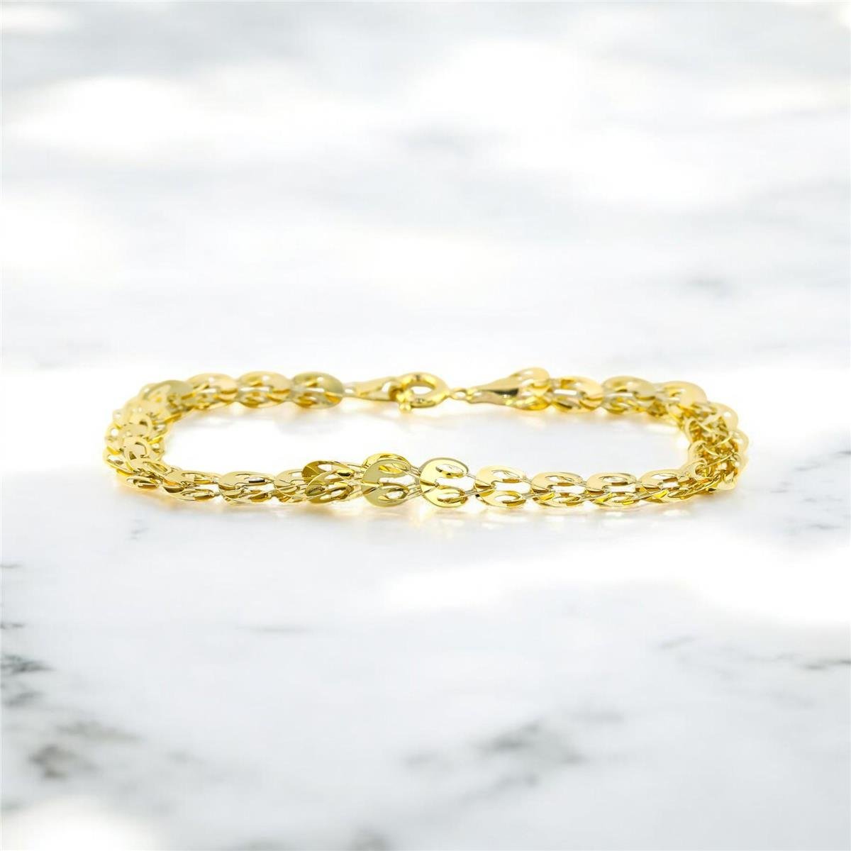 14 Ayar Altın Tasarım Bileklik  -  0193637