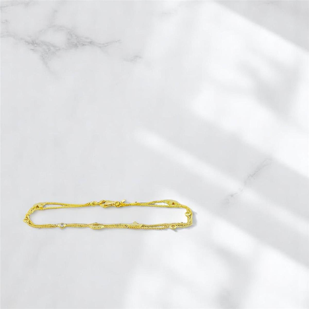 14 Ayar Altın Tasarım Bileklik  -  0194266