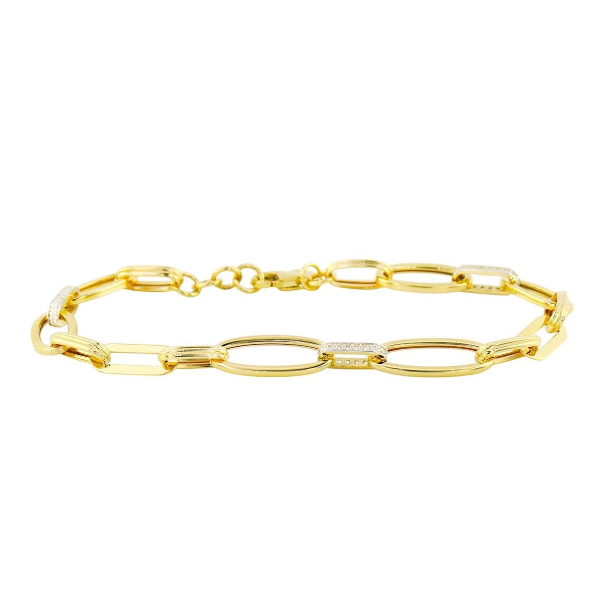 14 Ayar Altın Tasarım Bileklik  -  0194345