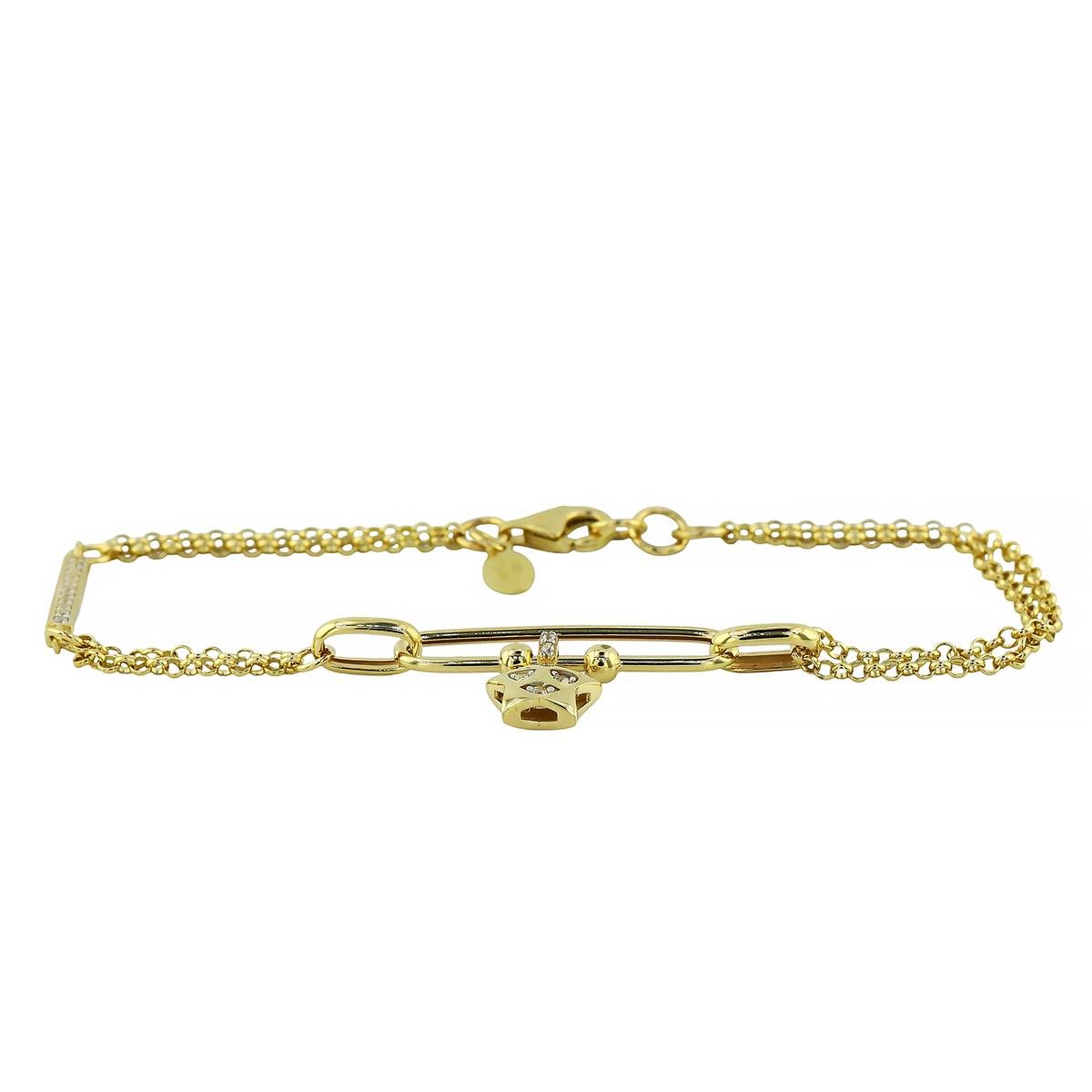 14 Ayar Altın Tasarım Bileklik  -  0194633