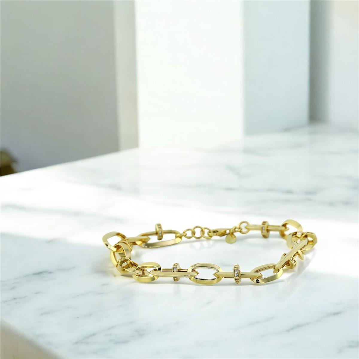 14 Ayar Altın Tasarım Bileklik  -  0194634