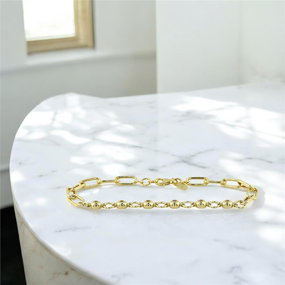 14 Ayar Altın Tasarım Bileklik  -  0194639