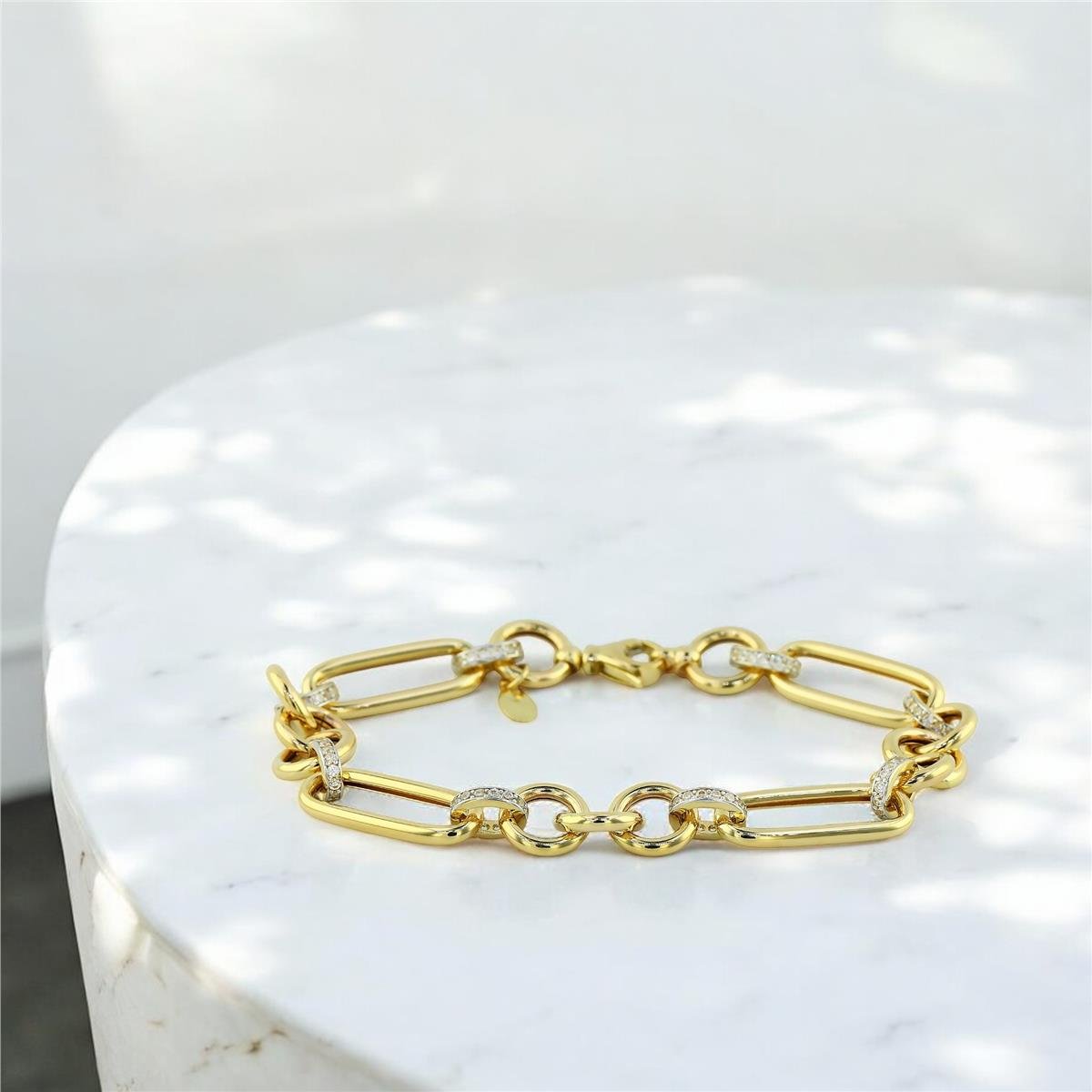 14 Ayar Altın Tasarım Bileklik  -  0194640