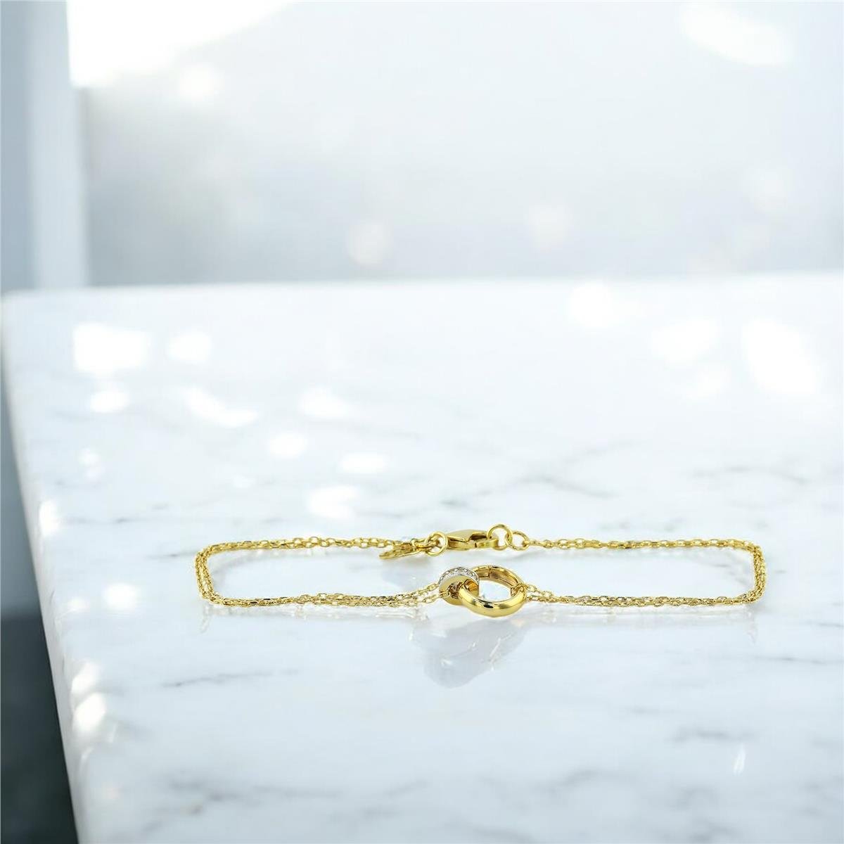 14 Ayar Altın Tasarım Bileklik  -  0194642