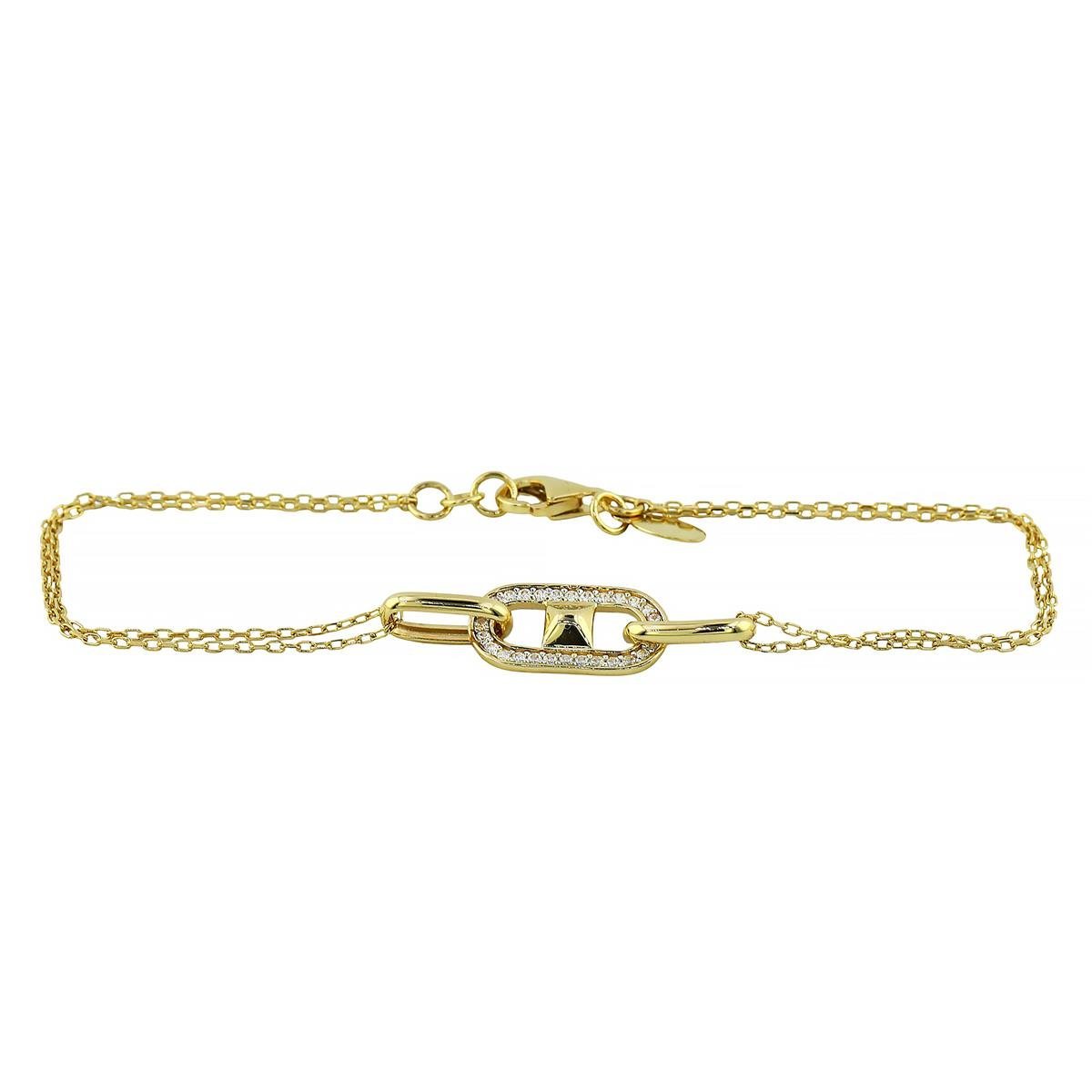 14 Ayar Altın Tasarım Bileklik  -  0194644