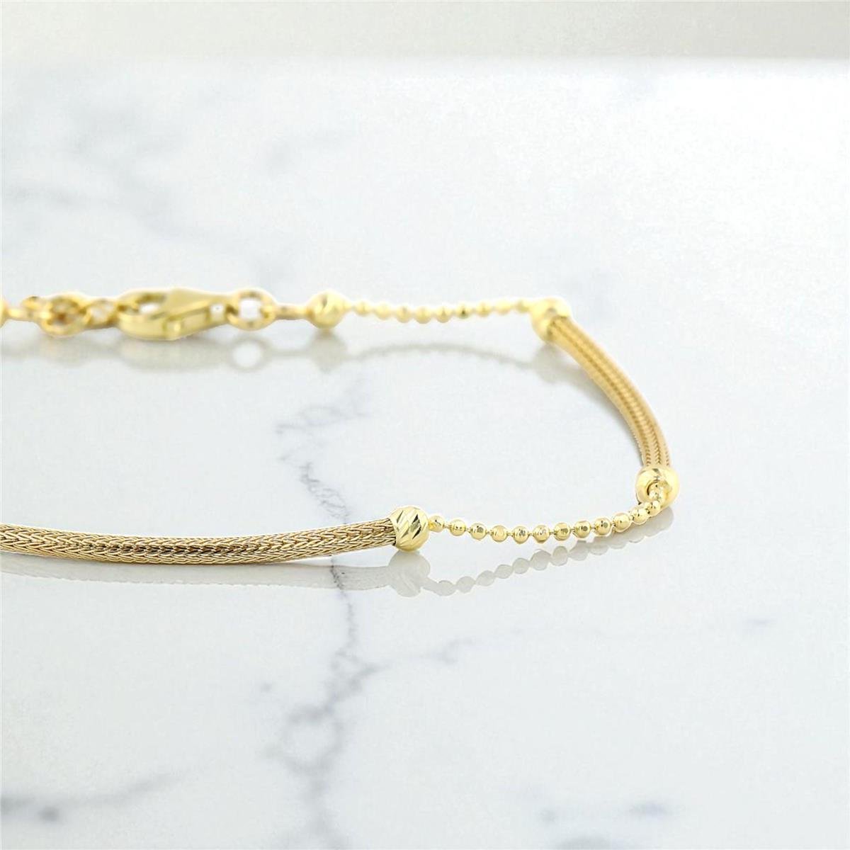 14 Ayar Altın Tasarım Bileklik  -  0195065