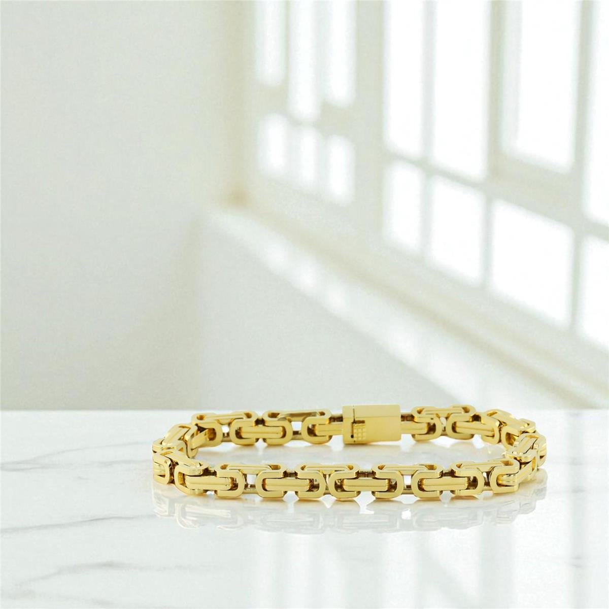 14 Ayar Altın Tasarım Bileklik  -  0195280