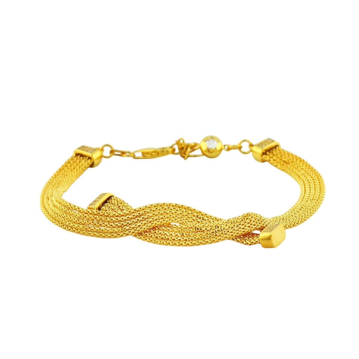 14 Ayar Altın Tasarım Bileklik  -  0195285