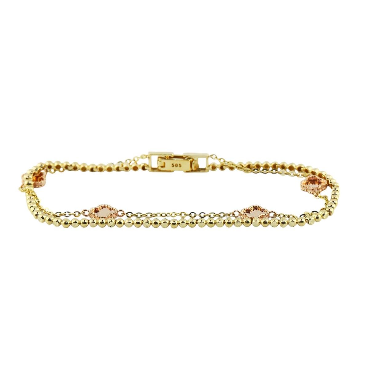 14 Ayar Altın Tasarım Bileklik  -  0195618