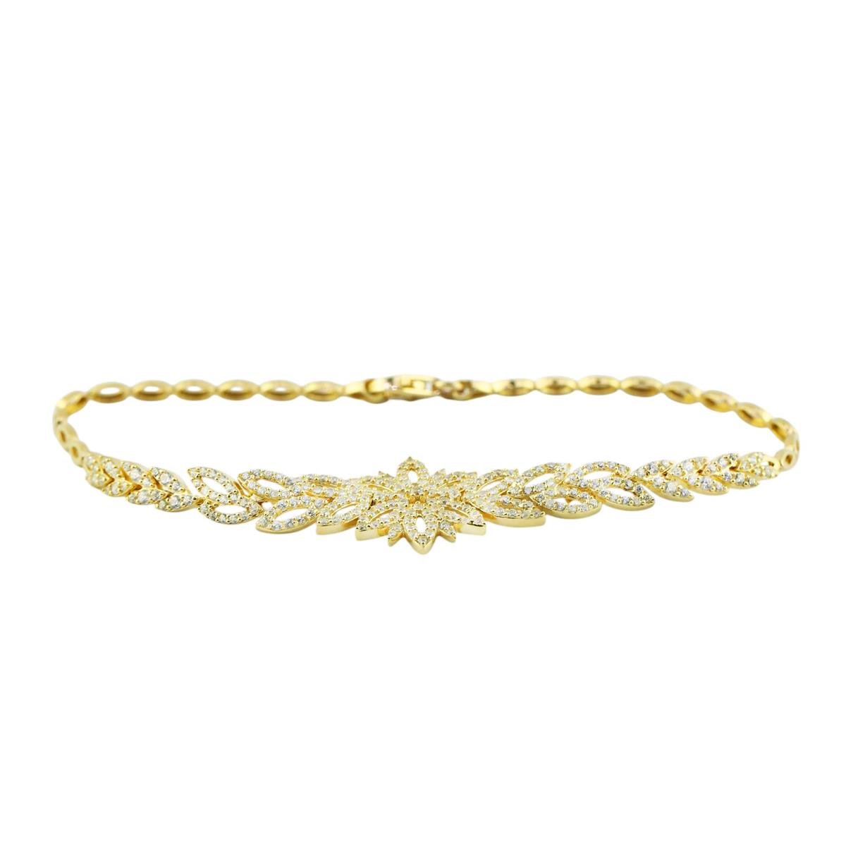 14 Ayar Altın Tasarım Bileklik  -  0196356