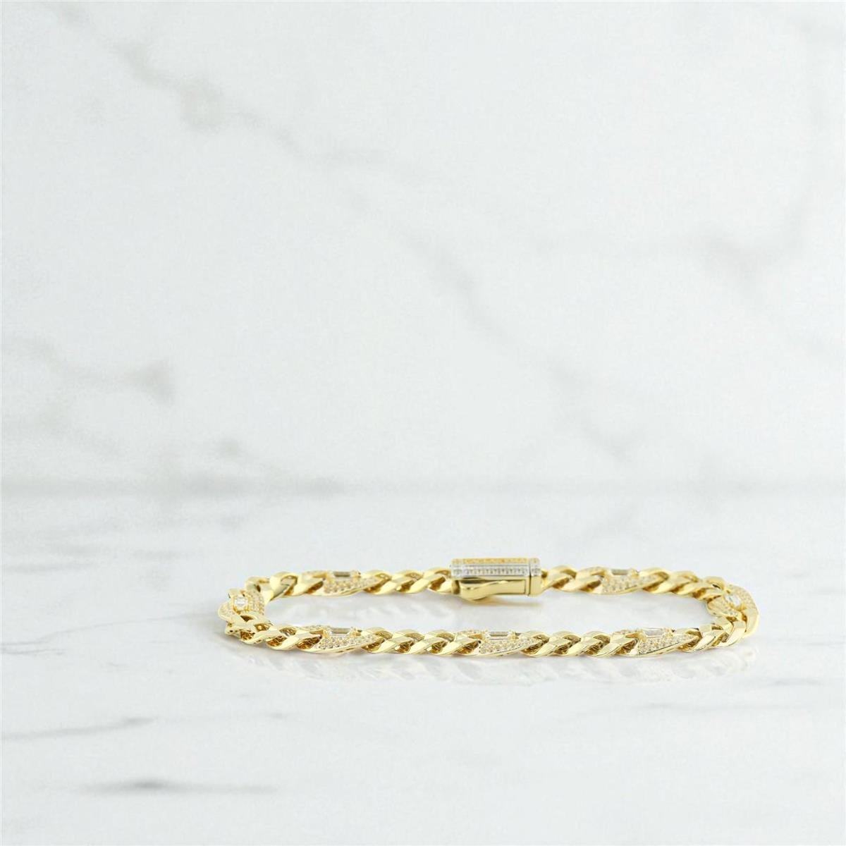 14 Ayar Altın Tasarım Bileklik  -  0196394