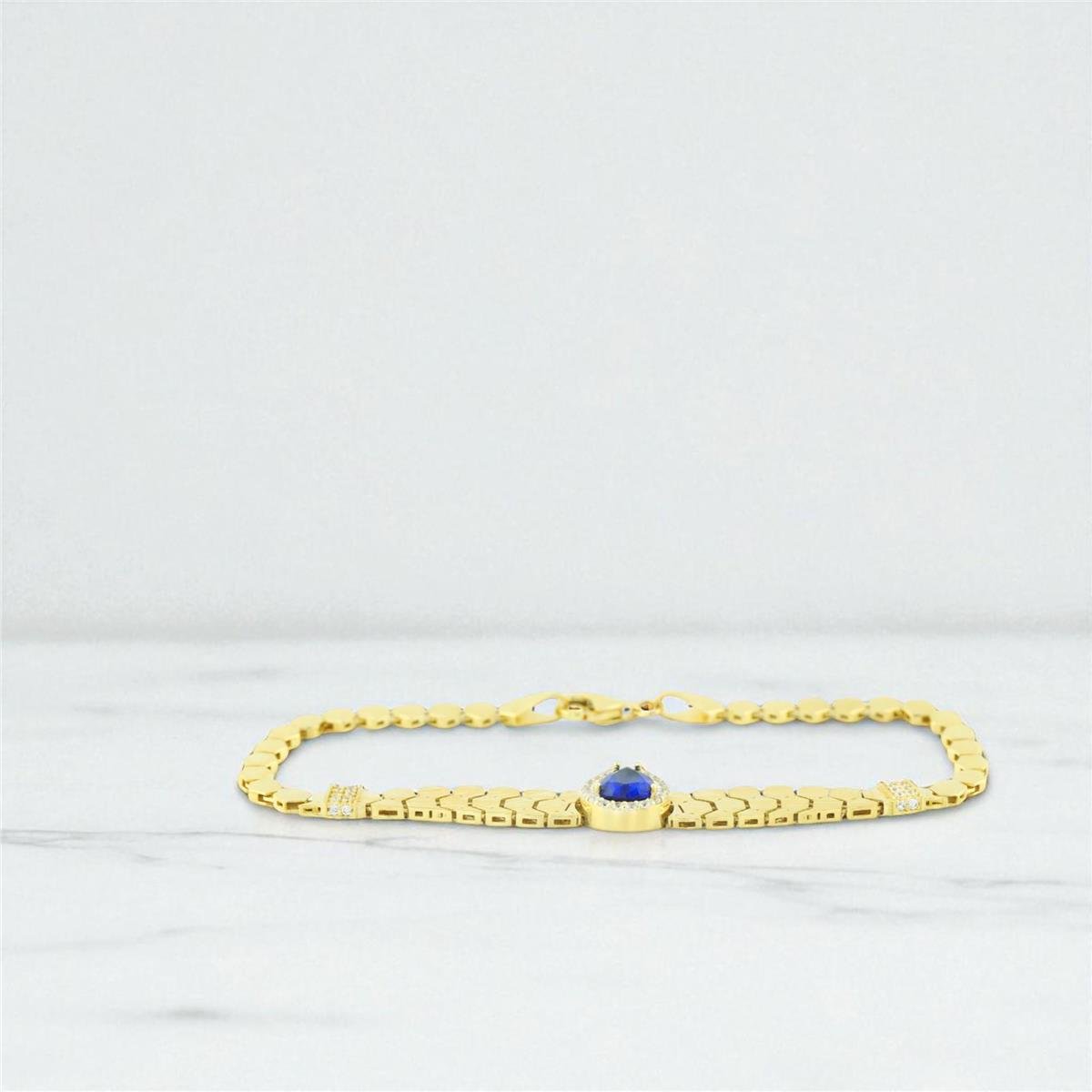 14 Ayar Altın Tasarım Bileklik  -  0196785