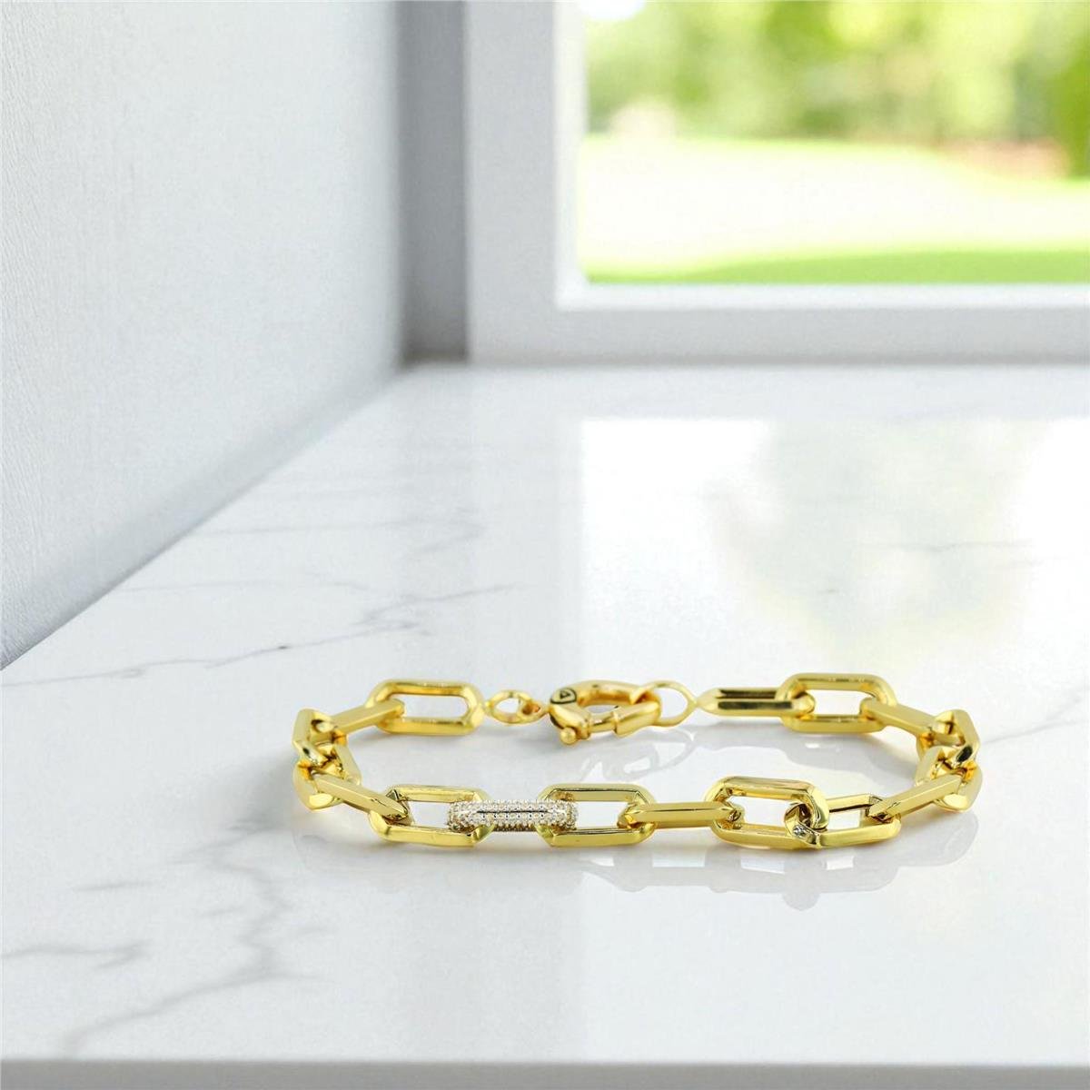 14 Ayar Altın Tasarım Bileklik  -  0197966