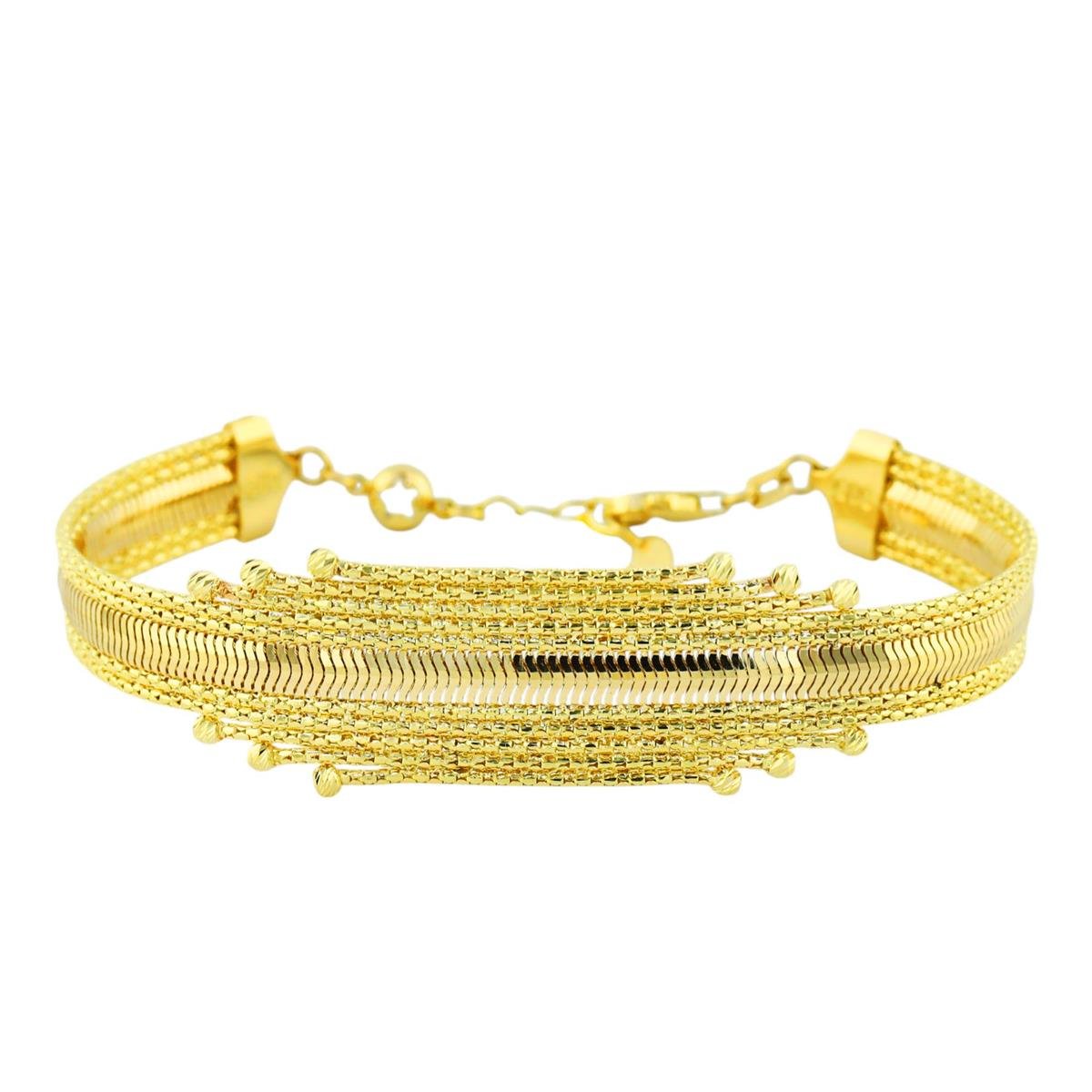 14 Ayar Altın Tasarım Bileklik  -  0198191