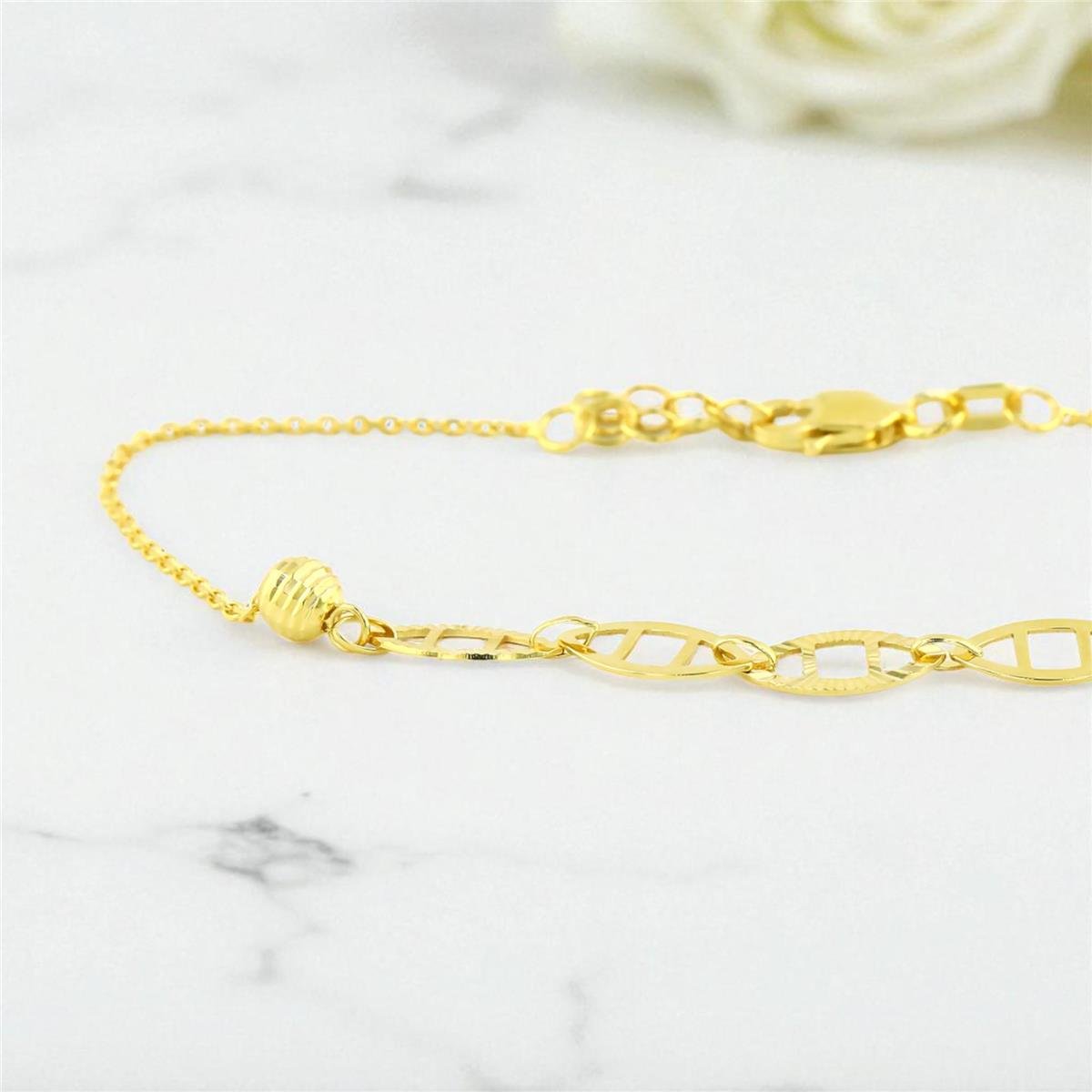 14 Ayar Altın Tasarım Bileklik  -  0198773