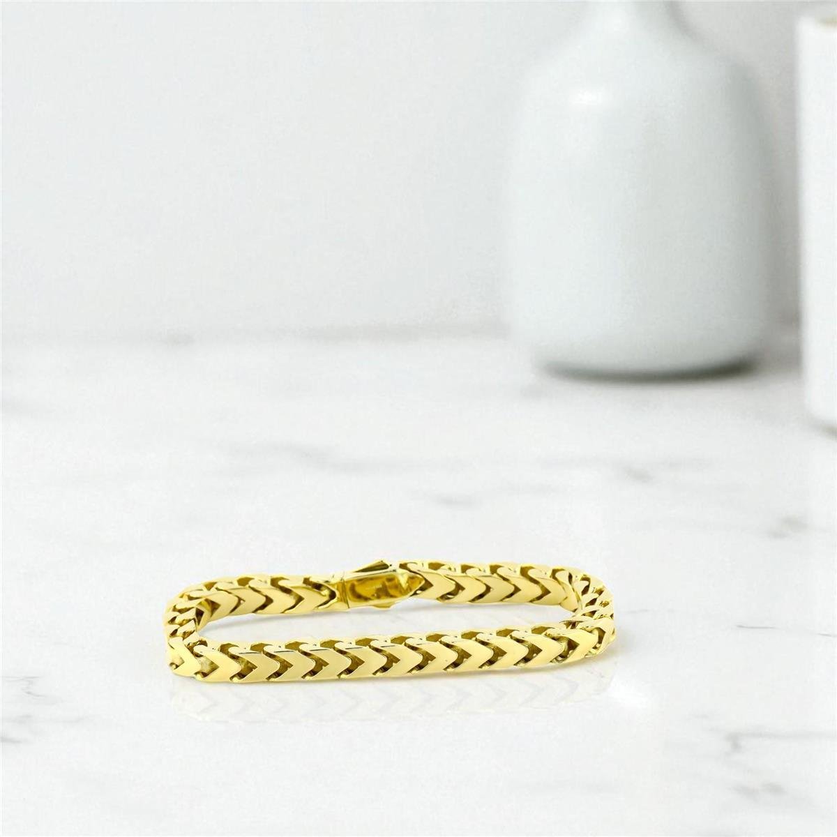 14 Ayar Altın Tasarım Bileklik  -  0199017