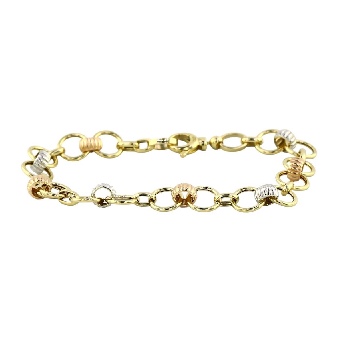 14 Ayar Altın Tasarım Bileklik  -  0199037