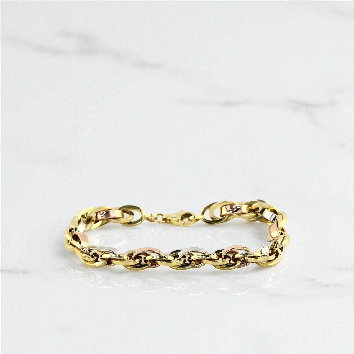 14 Ayar Altın Tasarım Bileklik  -  0199043