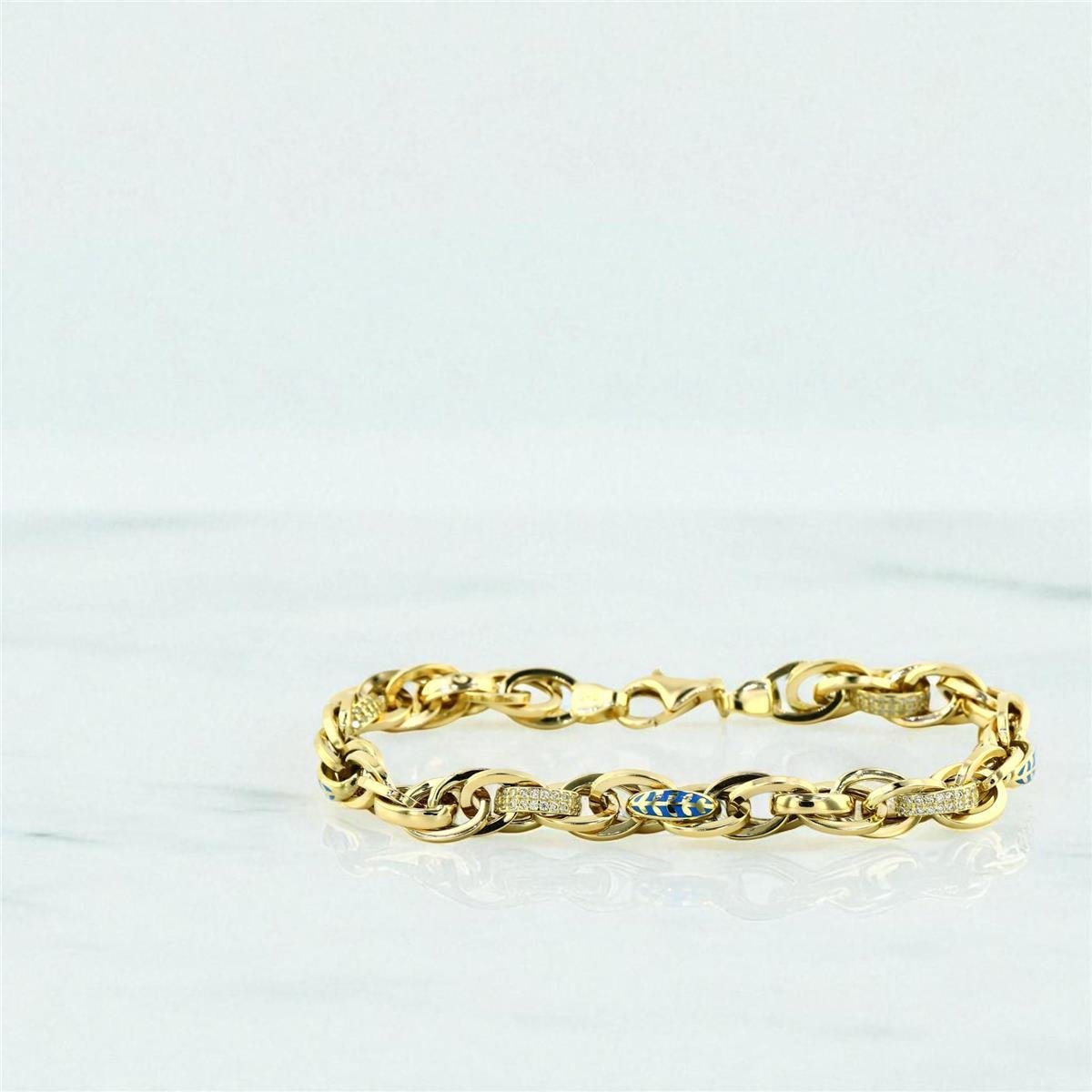 14 Ayar Altın Tasarım Bileklik  -  0199054