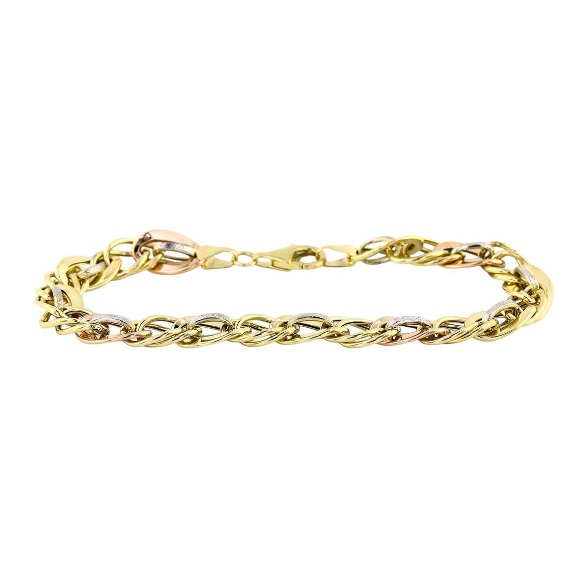 14 Ayar Altın Tasarım Bileklik  -  0199055