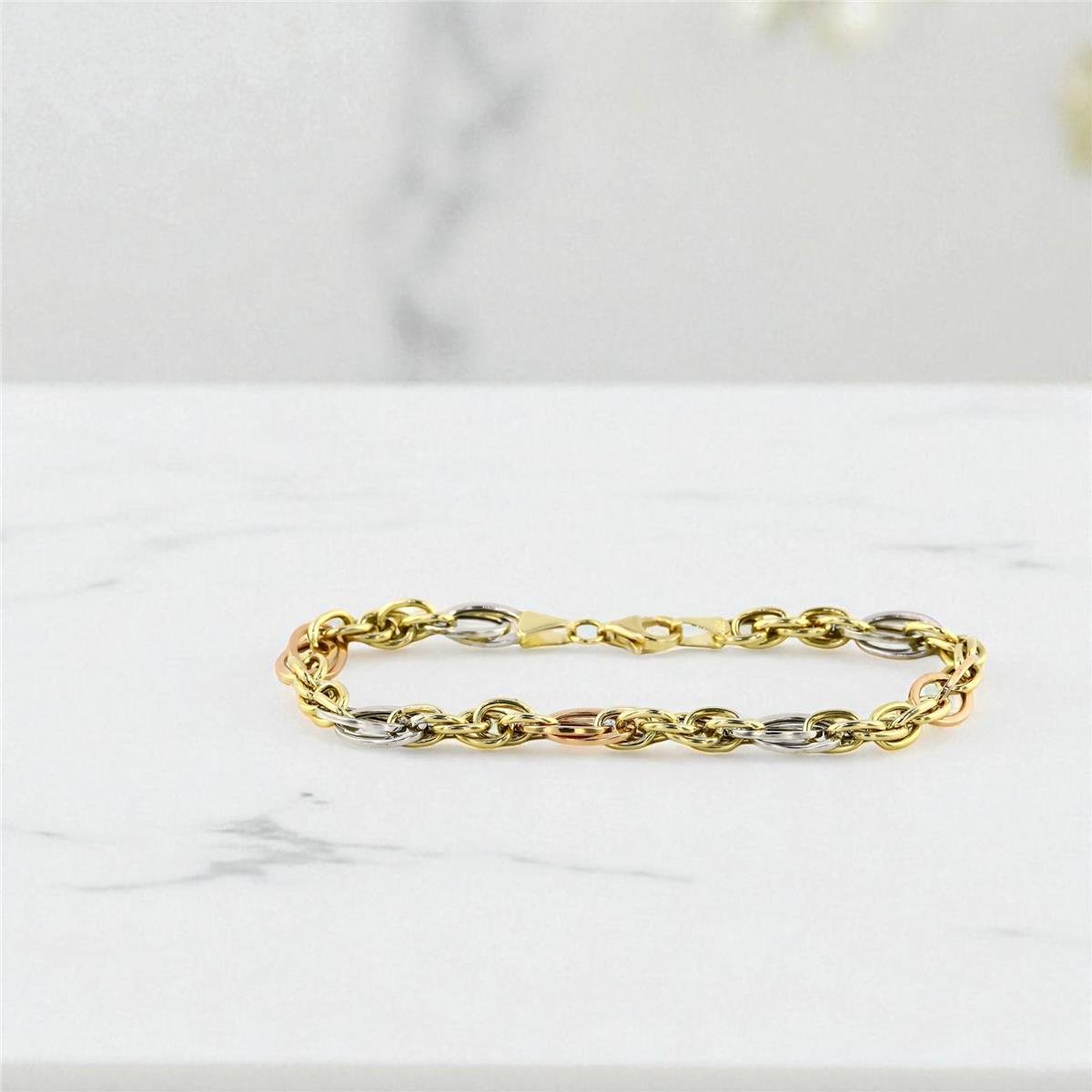 14 Ayar Altın Tasarım Bileklik  -  0199060