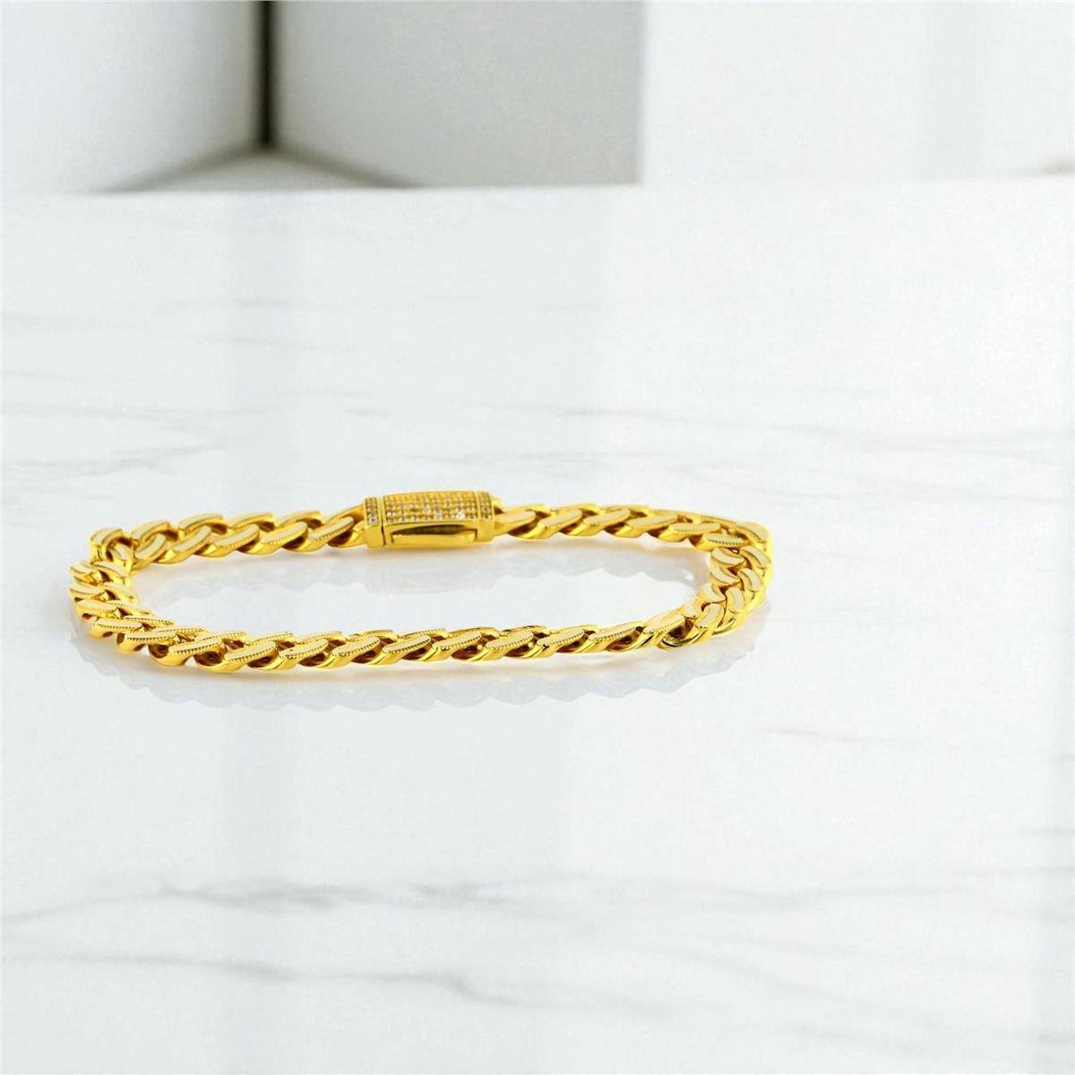 14 Ayar Altın Tasarım Bileklik  -  0199071