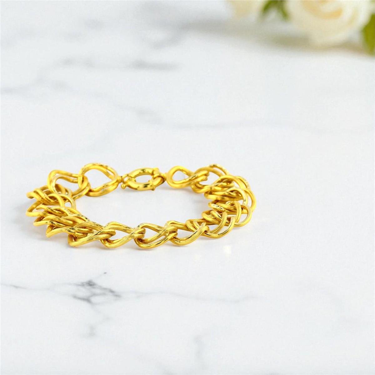 14 Ayar Altın Tasarım Bileklik  -  0199073