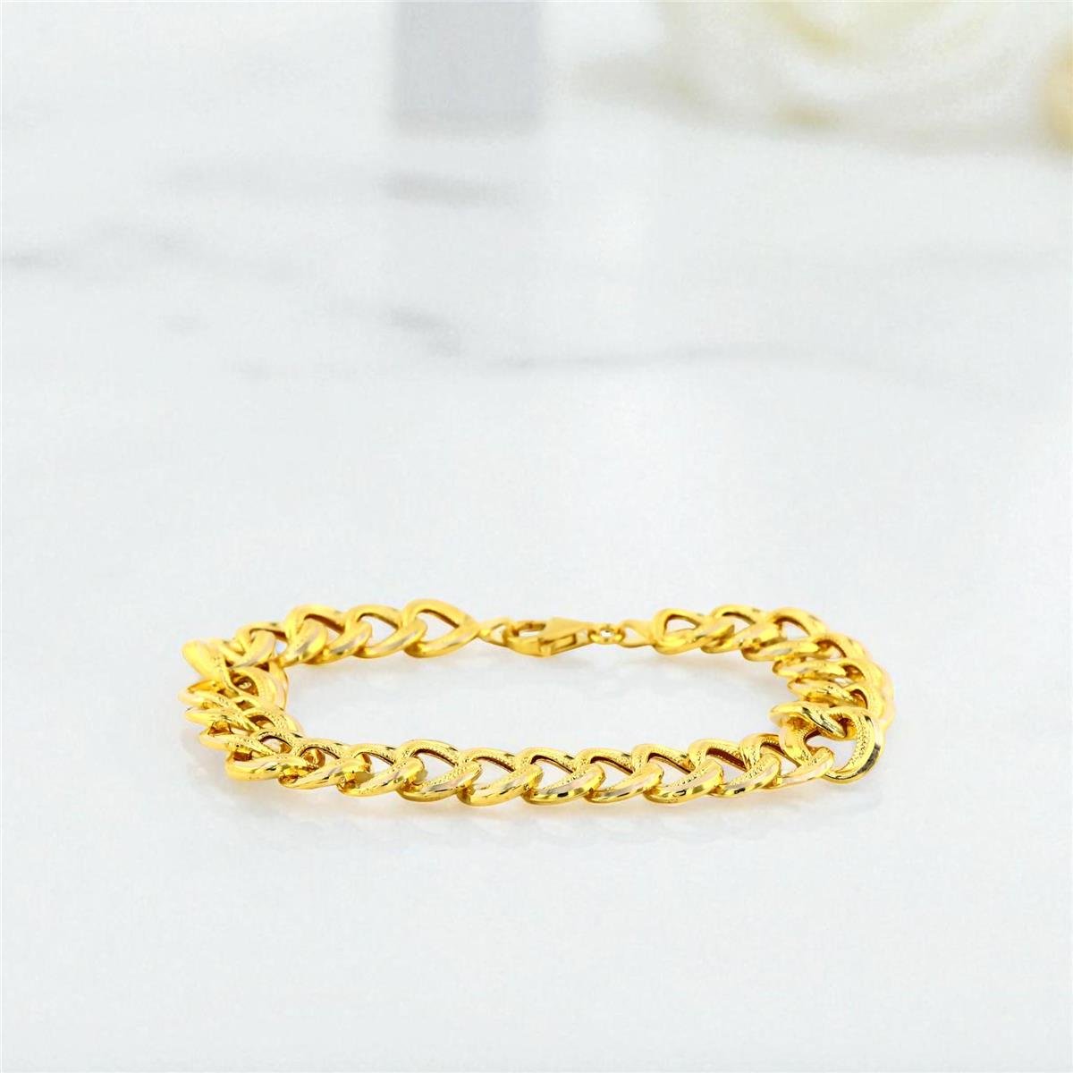 14 Ayar Altın Tasarım Bileklik  -  0199075