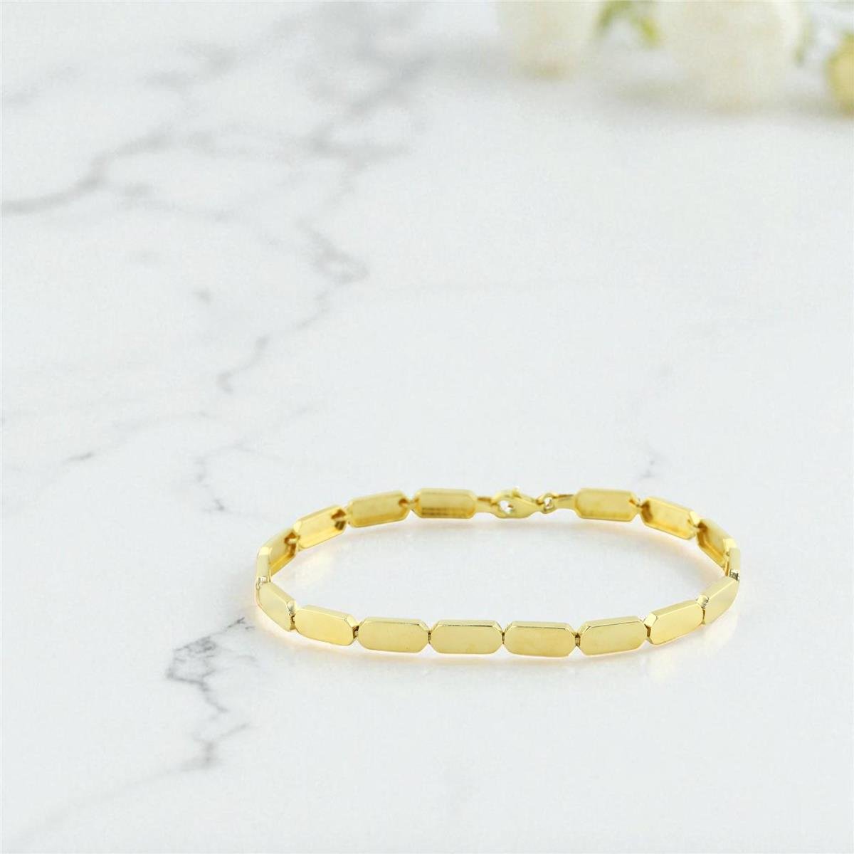 14 Ayar Altın Tasarım Bileklik  -  0199165