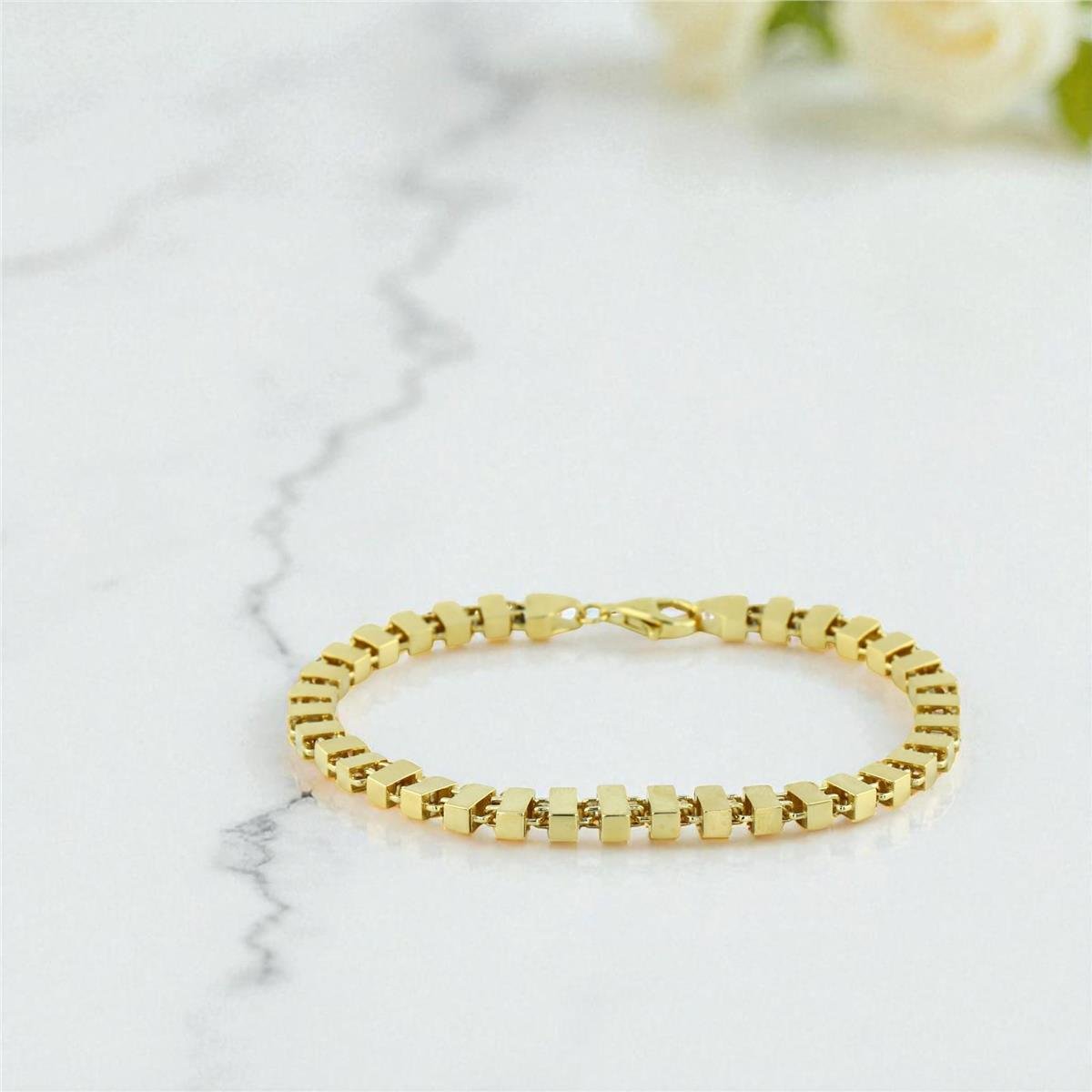 14 Ayar Altın Tasarım Bileklik  -  0199176