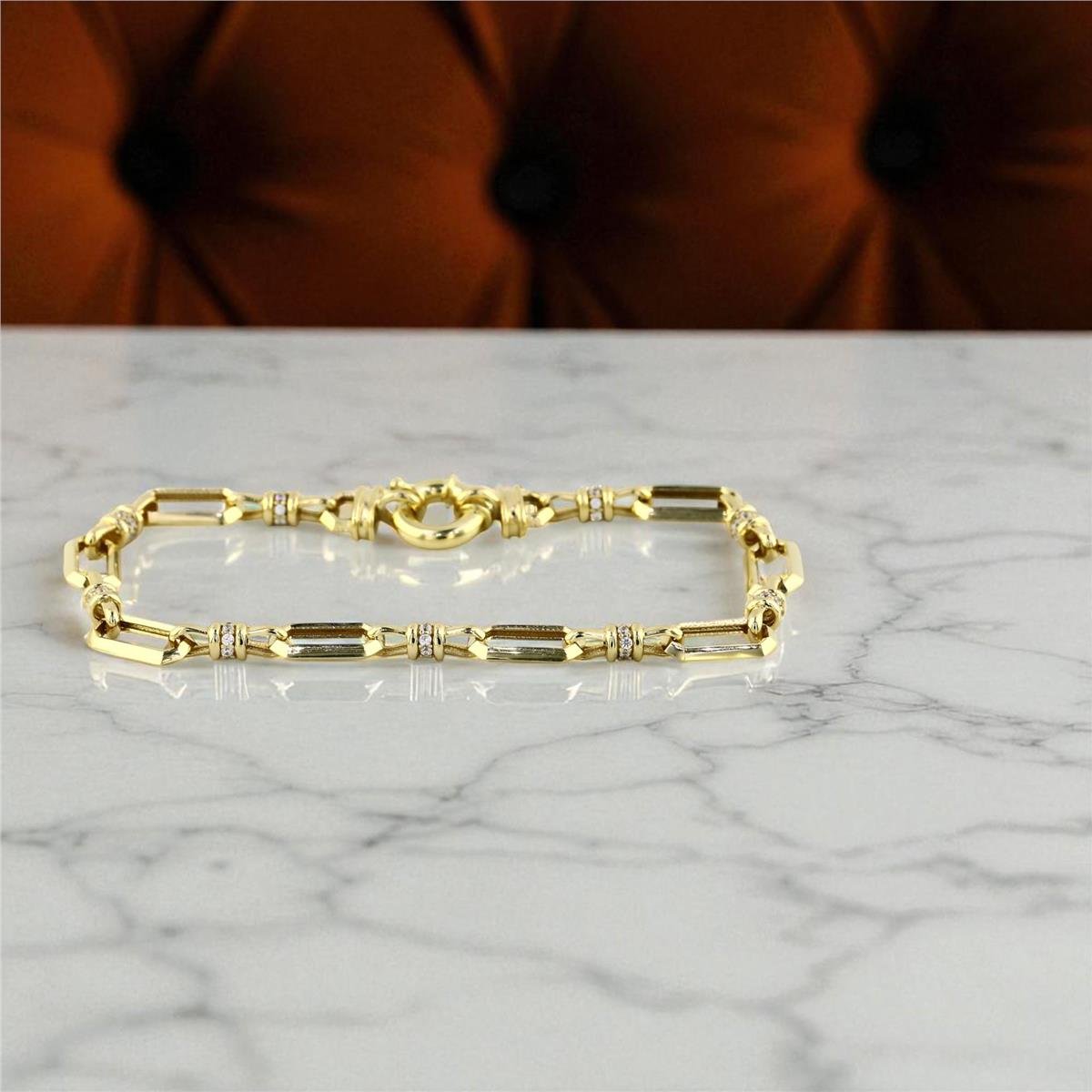 14 Ayar Altın Tasarım Bileklik  -  0199190