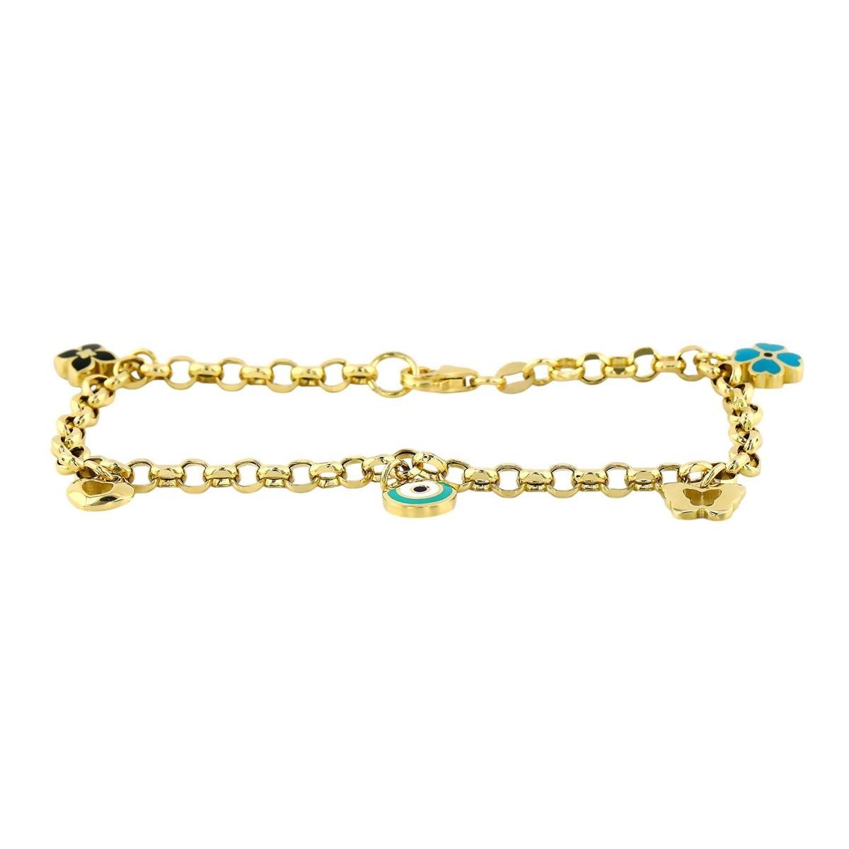 14 Ayar Altın Tasarım Bileklik  -  0199198