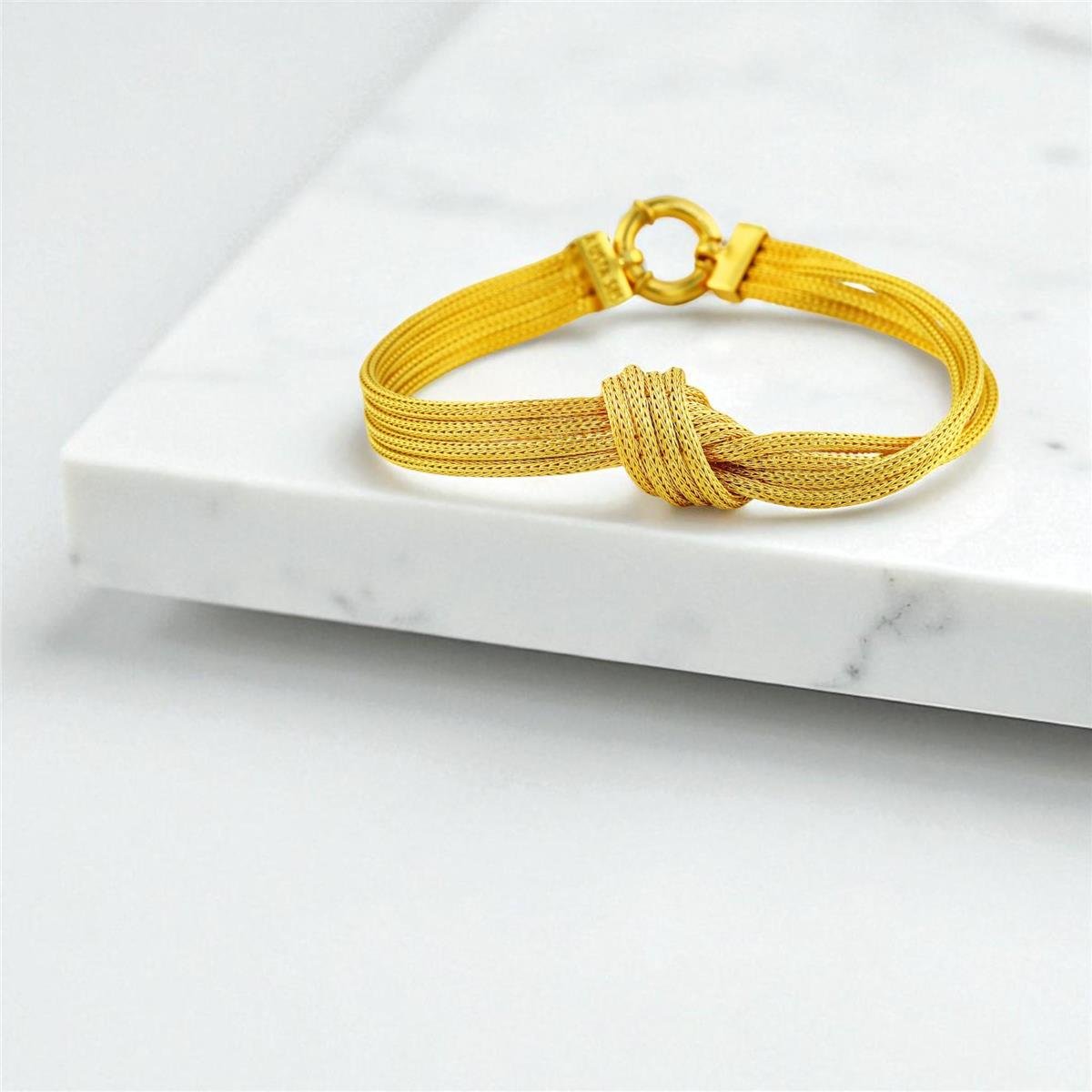 14 Ayar Altın Tasarım Bileklik  -  0199508