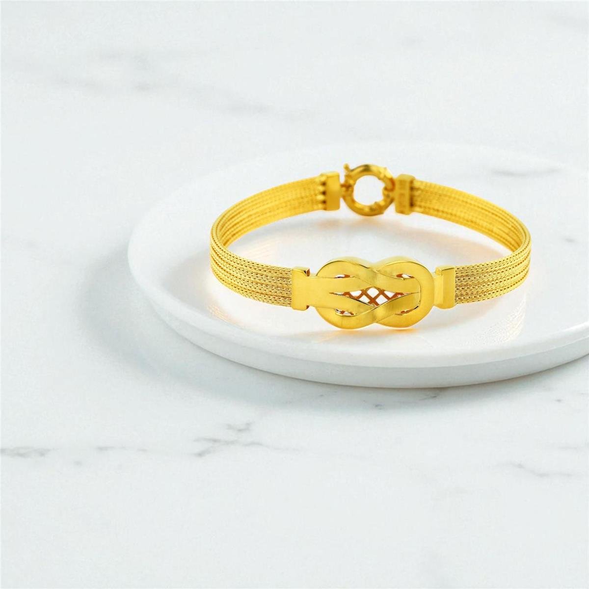 14 Ayar Altın Tasarım Bileklik  -  0199511