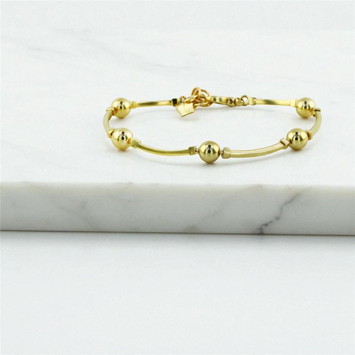 14 Ayar Altın Tasarım Bileklik  -  0199525