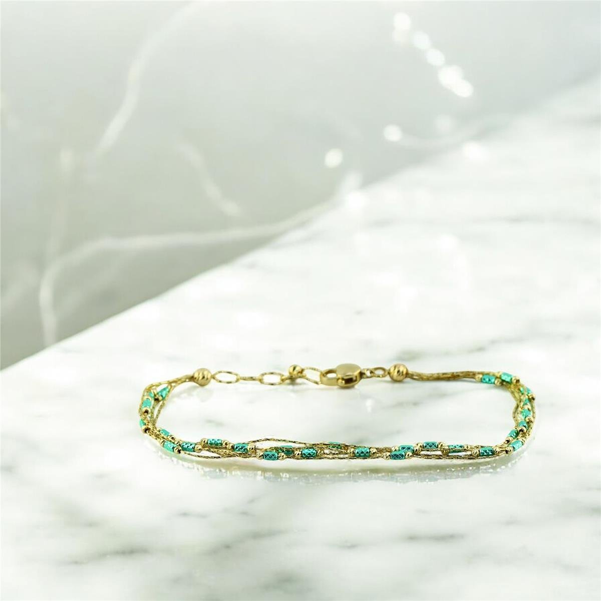 14 Ayar Altın Tasarım Bileklik  -  0200438