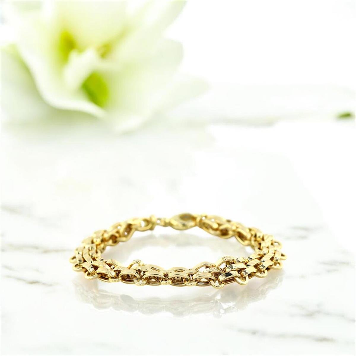 14 Ayar Altın Tasarım Bileklik  -  0200907